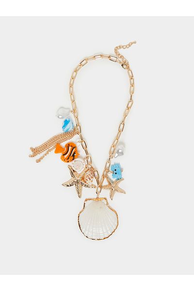 Styli Shell Drop Link Chain Necklace