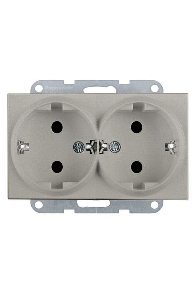 PANASONIC Double Schuko Socket Mechanism Karre Plus 55 Bronze