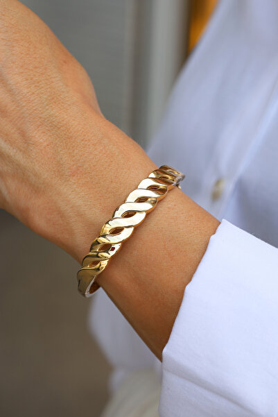 Yenigün Kuyumculuk 14 Ayar Altın Taşsız Gurmet Zincir Kelepçe