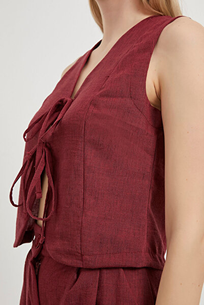 Arma Life Women's Lace Vest Loose Trousers Linen Double Suit