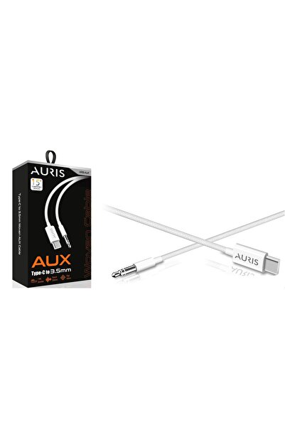 Auris ars-au11 Type-C Örgü Dokuma 3.5mm Jack 1m Aux Kablosu