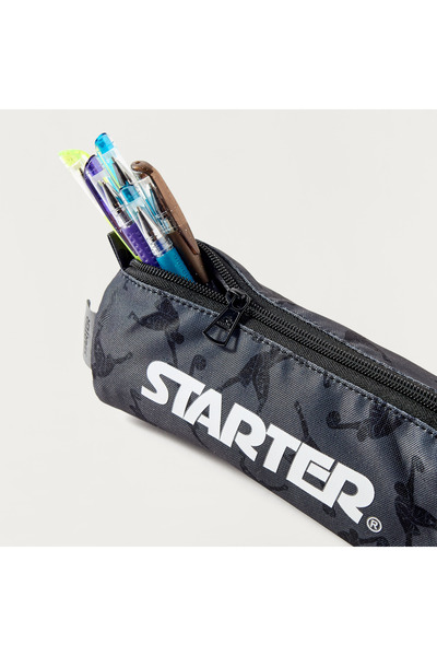 Starter All-Over Basketball Print Pencil Pouch with Zip Closure