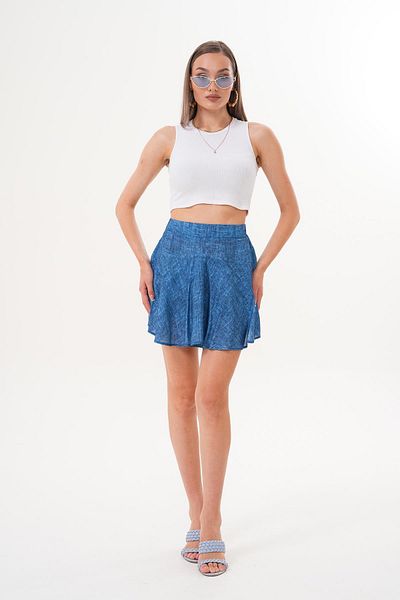 ŞİMAL Fusta cu model pentru femei cu pantaloni scurți 250540 -