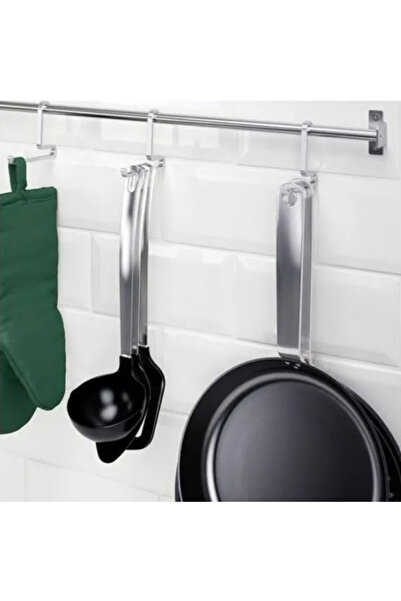 IKEA Bathroom, Kitchen Organizer, Hook, Stainless Steel, 3 Pcs