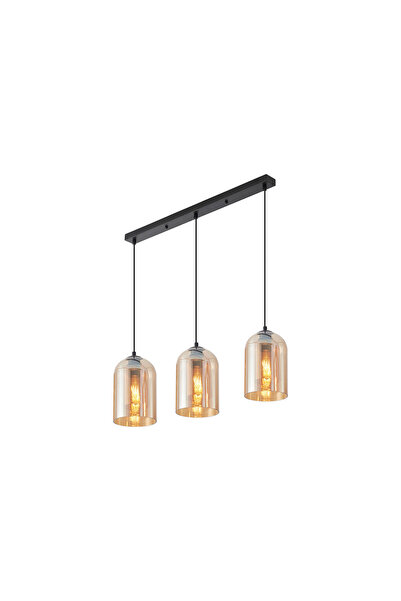 Braytron PENDUL LINIAR S004S-3H-3xE27-STICLA AURIU