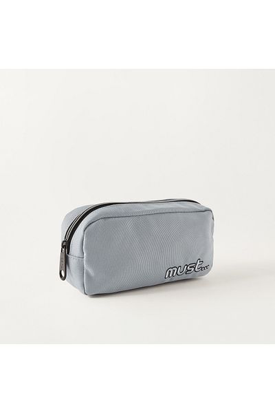 MUST Solid Pencil Pouch with Zip Closure