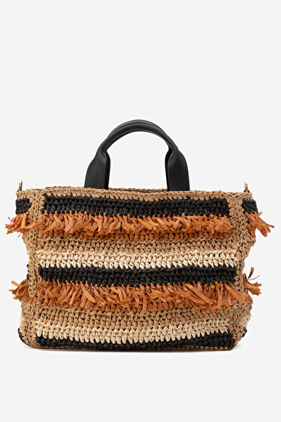 Dericlub Dericlub Women's Straw Handmade Bohemian Long Strap Shoulder Bag Zy 25018 Multi