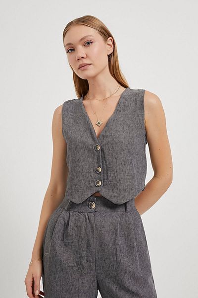 Arma Life ARMALIFE 4516 COMPLET BLUZĂ ȘI PANTALON DE FEMEIE ASPECT IN LINEN