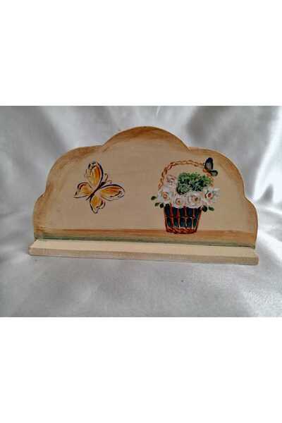 Sarisa Handmade Wooden Wavy Napkin Holder (17 X 10 X 6 cm)