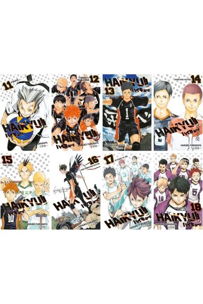 Gerekli Şeyler Yayıncılık Haikyu!! 11-12-13-14-15-16-17-18 manga seti (8 kitap) 1 adet anime poster hediyeli