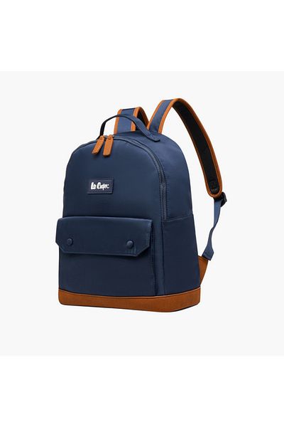 Lee Cooper Colourblock Backpack with Zip Closure and Adjustable Strap - 40x15x33 cm