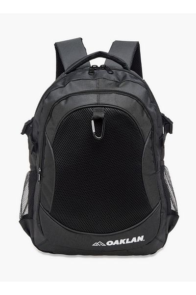 Oaklan by Shoexpress Boys Logo Print School Backpack with Adjustable Straps and Zip Closure - 12x31x43 cm