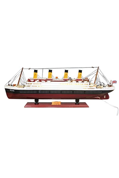 Dünyadan Hediyeler Titanik Led Işıklı Ahşap Model 80cm Titanic Gemi Koleksiyon