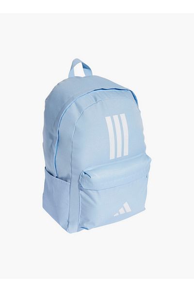 adidas Logo Print School Backpack with Adjustable Straps and Zip Closure