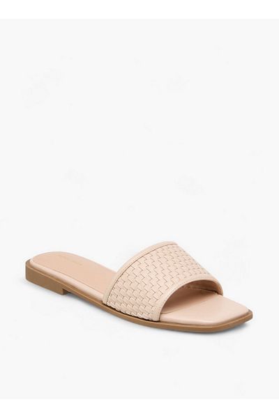 Flora Bella by Shoexpress Women Textured Slip-On Flat Sandals