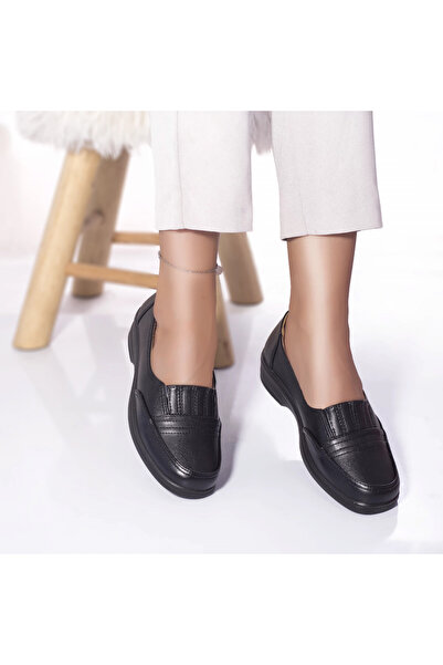 ELADA Casual shoes moccasins estela black -leather, 36