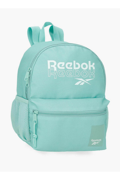 Reebok حقيبة ظهر مدرسية بطباعة شعار مع أحزمة قابلة للتعديل وسحاب للإغلاق - ال...