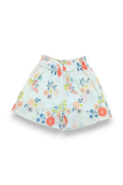 Via Girls Baby Girl Shorts 100% Cotton Bow Patterned Shorts |   9-24 Months Baby Clothing