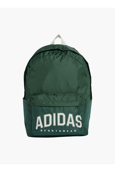 adidas Logo Print School Backpack with Adjustable Shoulder Straps and Zip Closure