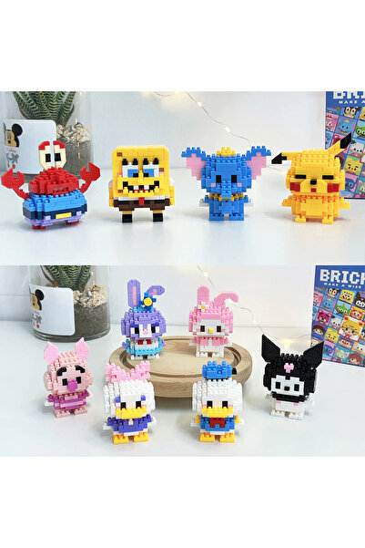Bricks | Pinkyday | Sünger Bob – Sürpriz Hediyeli 3D Yapboz Mini Blok Seti – Sunster Company™ (128 Parça)