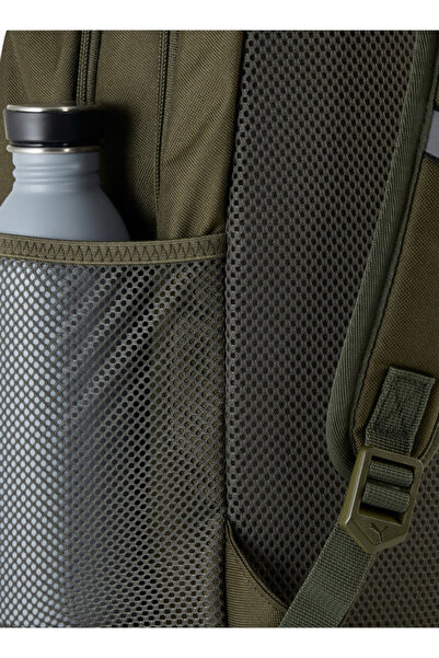 Puma Logo Embossed School Backpack with Adjustable Shoulder Straps and Zip Closure