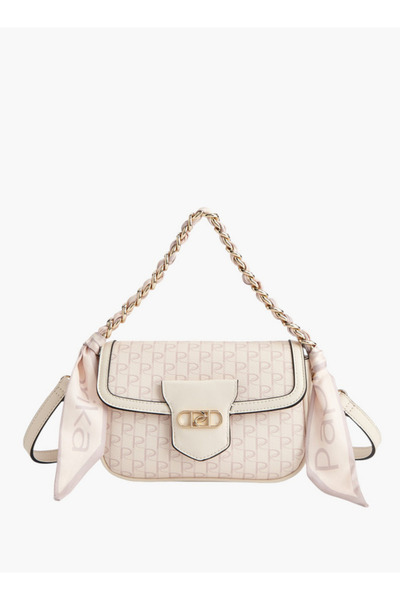 Paprika حقيبة كروس بودي نسائية مطبوعة بأحرف أولى مع حزام قابل للفصل وقفل بغطا...