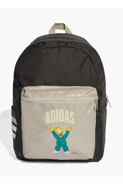 adidas Simpsons Printed School Backpack with Adjustable Shoulder Straps - 30x19x46 cm