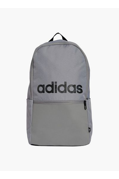 adidas Logo Print School Backpack with Adjustable Straps and Zip Closure
