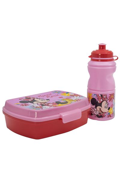 Minnie Mouse Sandwich box and liquid bottle set, 400 ml, multicolor, Spring Look, Minnie Mouse, Disney