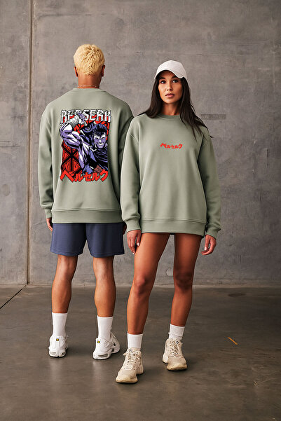 By Caspita Fashion Hanorac gri oversize unisex cu imprimeu pe spate Lenithra ...