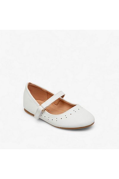 Flora Bella by Shoexpress Cutout Detail Ballerina Shoes with Hook and Loop Closure