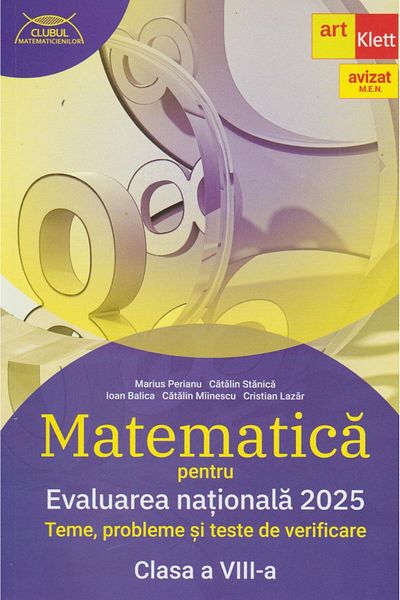 Editura Art Klett Matematica pentru Evaluarea Nationala 2025. Teme,