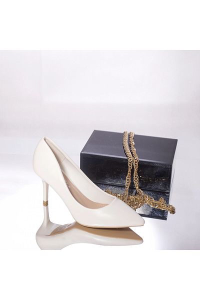 MODA STİL Jackye stilettos in white eco-leather, 37