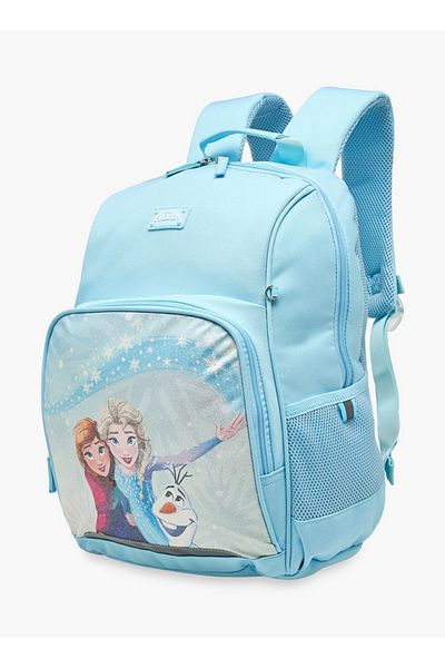 Disney Girls Frozen Print School Backpack with Adjustable Straps and Zip Closure - 13x31x41 cm