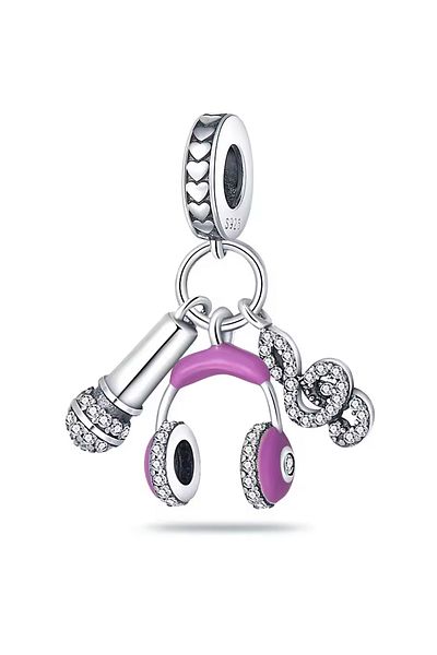 Fubena Silver Charm with Headphone, Left Switch and Microphone