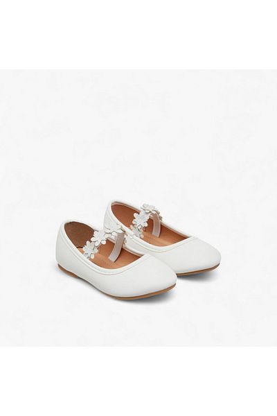 Flora Bella by Shoexpress Floral Accent Ballerina Shoes with Elasticated Strap