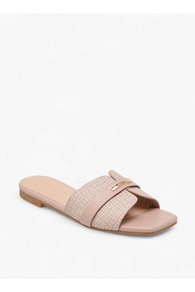 Flora Bella by Shoexpress Women Monogram Print Slip-On Flat Sandals