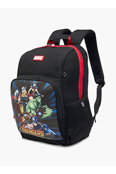 Shoexpress Boys Avengers Print School Backpack with Adjustable Straps and Zip Closure - 13x31x41 cm