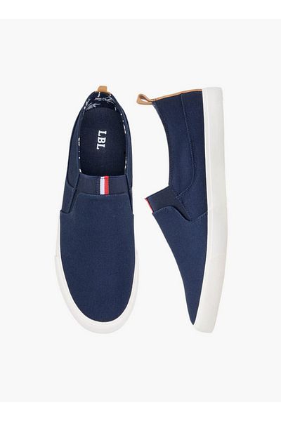 LBL by Shoexpress Men Canvas Loafers with Pull Tab