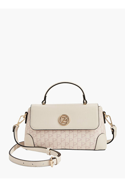 Paprika حقيبة ظهر نسائية وردية اللون بنقشة مونوغرام - عرض 24.5 سم × ارتفاع 14...