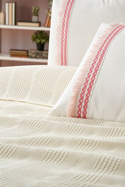 Sevim Tivoli Double Lace 4 Piece Pique Set Dowry-Melanie-Cream