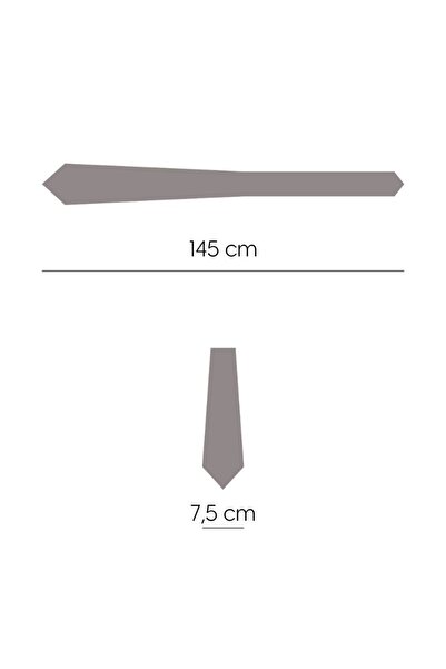 1001 Kravat Gray White Dark Gray Striped 7.5 cm Wide Tie