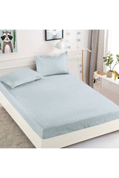 JOJO HOME Husa de pat dublu, cu elastic, Jojo Home, Finet, 3 piese, 2 persoane, Imprimeu Abstract, 180x200cm,