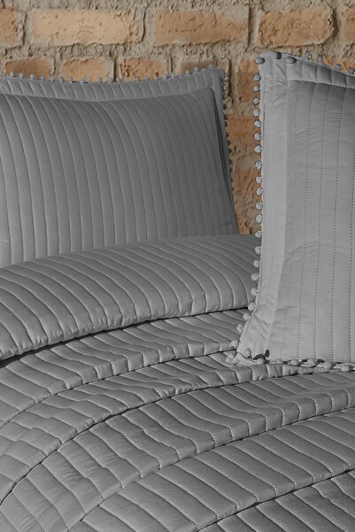 Elart Florita Yatak Örtüsü Seti Tek Kişilik (180x240 cm) Gri