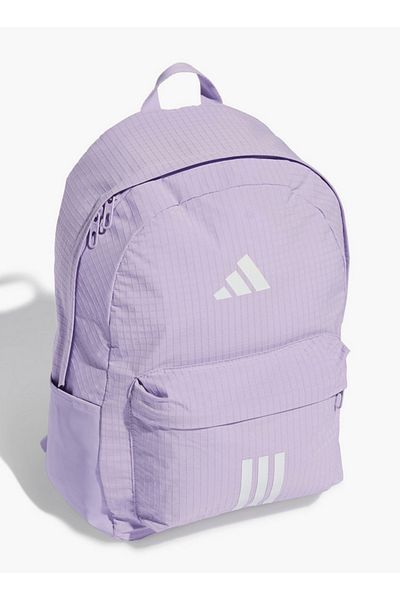 adidas Logo Print Backpack with Adjustable Shoulder Straps