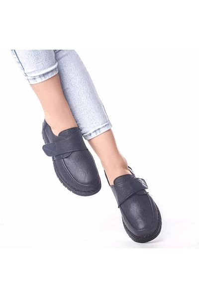 MODA STİL Pantofi casual julia albastru piele ecologica, 36
