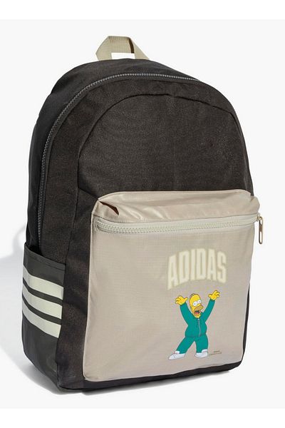 adidas Simpsons Printed School Backpack with Adjustable Shoulder Straps - 30x19x46 cm