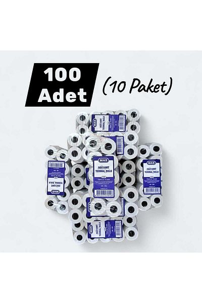 Sırımsı Mas 56X16 Thermal Roll Cash Register Pos Paper 16 Meters 100 Pieces (10 Packs)