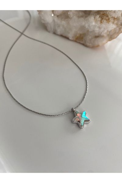 ESNEVA Sea Star Silver Color Necklace Fine Design Elegant Necklace