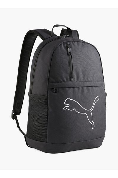 Puma Logo Print School Backpack with Adjustable Straps and Zip Closure